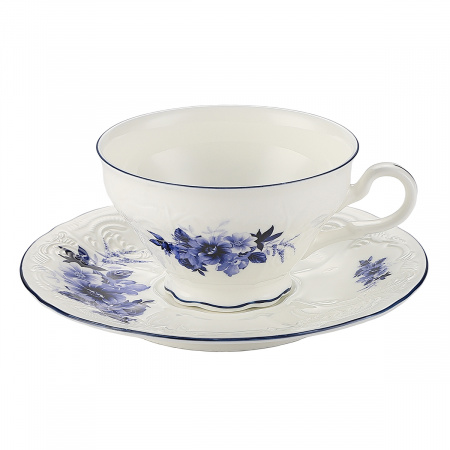 Чайная пара 220 мл,коллекция "Blue Flower"  P.L. Proff Cuisine
