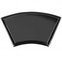 Тарелка черная сегмент плоская RAK Porcelain «B.Concept», 51x30 см
