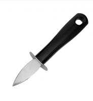 Нож для устриц; сталь нерж., полипроп.; H=30, L=170, B=42мм; черный, металлич.