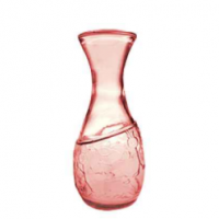 Розовая стеклянная ваза 1л