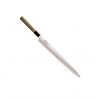 Нож янагиба д/суши, сашими; сталь нерж., бук; L=490/320, B=35мм; св. дерево, металлич.