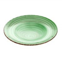 Тарелка круглая  d=26 см., "Bon Appetit"глубокая, фарфор, Avanos,Green