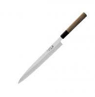 Нож янагиба для суши, сашими; сталь, бук; L=420/275, B=35мм; металлич., древесн.