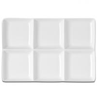 Тарелка прямоугольная 6-секционная RAK Porcelain «Minimax», 28x20 см