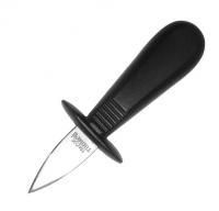 Нож для устриц; сталь нерж., пластик; H=35, L=130/45, B=40мм; металлич., черный