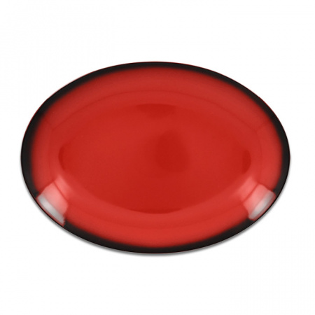 Тарелка овальная плоская красная RAK Porcelain «Lea», 26x19 см