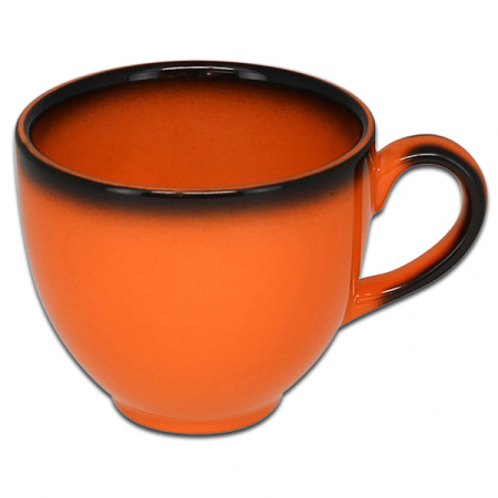 Чашка круглая оранжевая RAK Porcelain «Lea», 280 мл