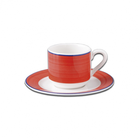Чашка круглая красная RAK Porcelain «Bahamas 2», 90 мл