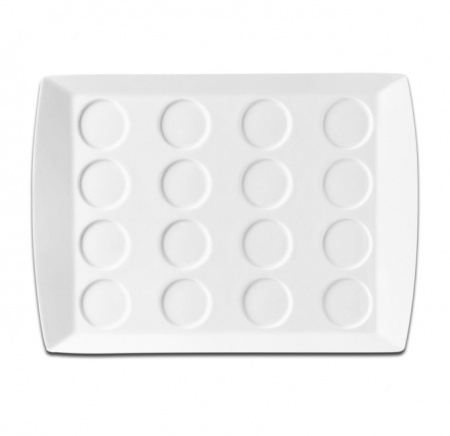 Тарелка квадратная c 16 выемками RAK Porcelain «Minimax», 39x28 см