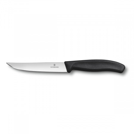 Нож для стейка 12 см,черный.Victorinox в блистере (2шт)