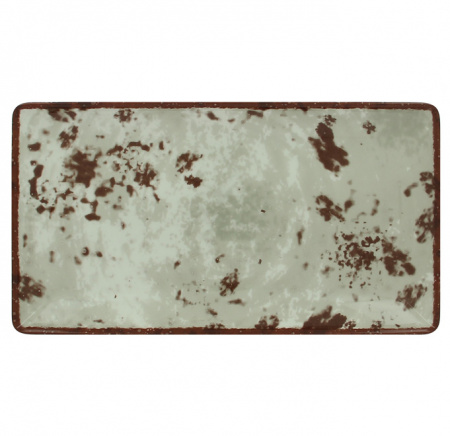 Тарелка прямоугольная плоская серая RAK Porcelain «Peppery», 33x18 см