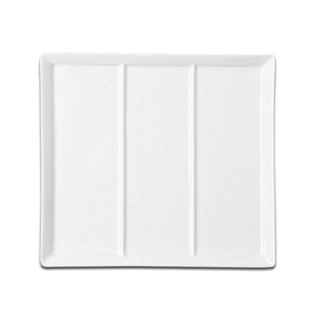 Тарелка прямоугольная 3-секционная RAK Porcelain «Minimax», 19x17 см