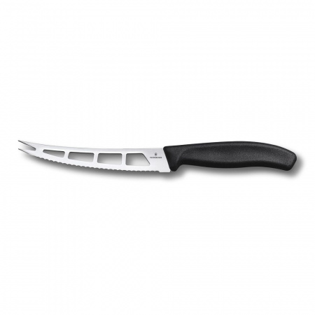 Нож Victorinox для мягких сыров 13 см, волнистое лезвие с отверстием