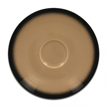 Блюдце круглое бежевое RAK Porcelain «Lea», D=13 см
