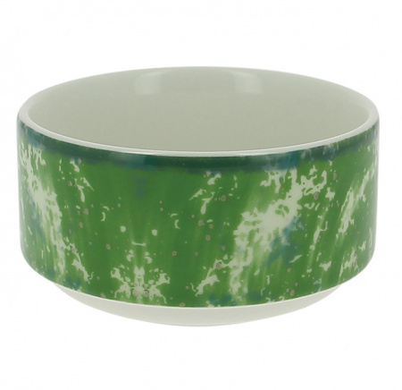 Пиала круглая штабелируемая зеленая RAK Porcelain «Peppery», 300 мл