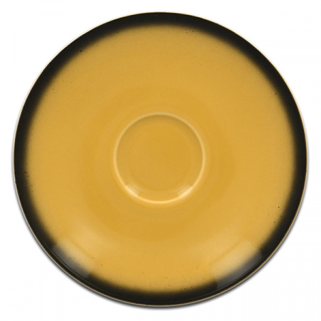 Блюдце круглое желтое RAK Porcelain «Lea», D=15 см