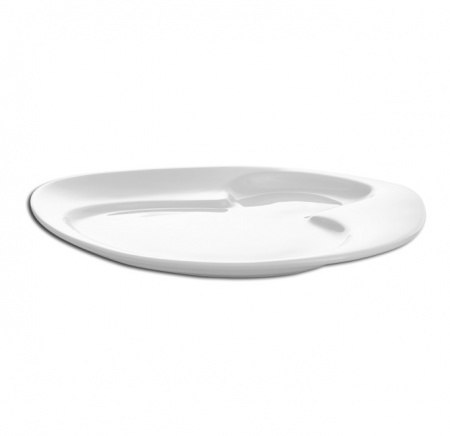 Тарелка овальная с 2 зонами RAK Porcelain «Nabur», 24x20 см