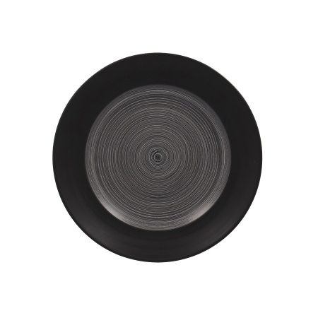 Тарелка круглая, плоская черная Trinidad Rak Porcelain, D=27