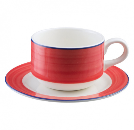 Чашка круглая красная RAK Porcelain «Bahamas 2», 230 мл