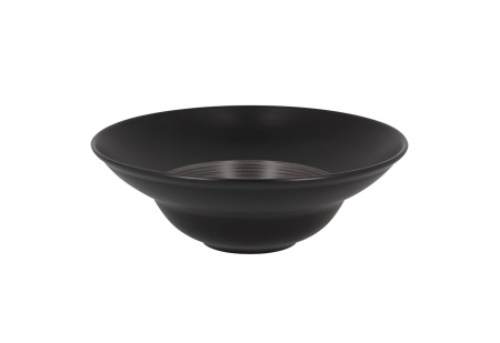 Тарелка круглая, глубокая черная Trinidad Rak Porcelain, D=26 см, 480 мл