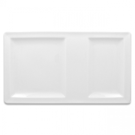 Тарелка прямоугольная 2-секционная RAK Porcelain «Classic Gourmet», 37х21 см