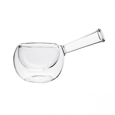 Чаша «Крио» с ручкой и с двойным дном Pordamsa «Blown Glass», 150 мл, D=7,5 см