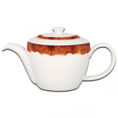 Заварочный чайник с красно-коричневым кантом RAK Porcelain «WoodArt», 400 мл