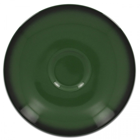 Блюдце круглое зеленое RAK Porcelain «Lea», D=17 см