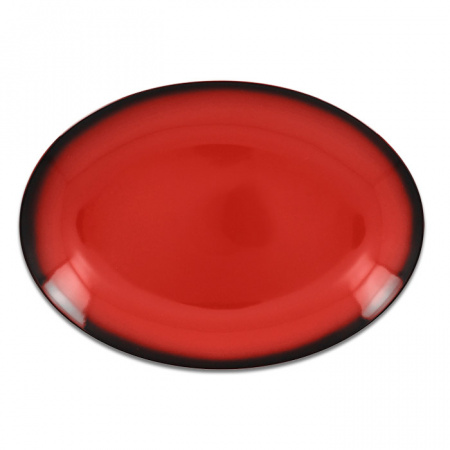 Тарелка овальная плоская красная RAK Porcelain «Lea», 32x23 см