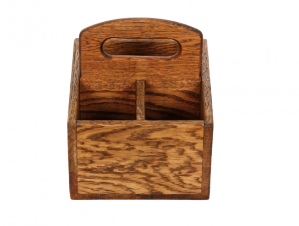 Ящик для сервировки 190х170 мм деревянный с ручкой