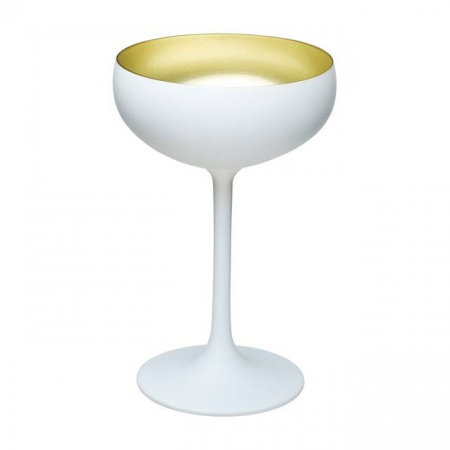 Бокал для шампанского бело-золотой Stolzle «Olympic», 230 мл