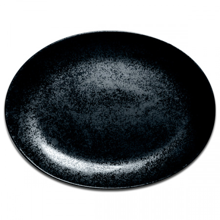 Тарелка овальная плоская RAK Porcelain «Karbon», 36x27 см